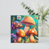 森の中のかわいいキノコ 招待状 (スタンド正面)