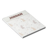 森の中のかわいいクマ ノートパッド (アングル)