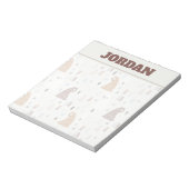 森の中のかわいいクマ ノートパッド (回転)