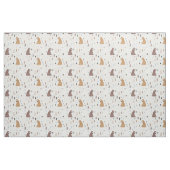 森の中のかわいいクマ ファブリック (ファットクウォーター)