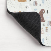 森の中のかわいいクマ マウスパッド (コーナー)