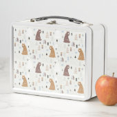 森の中のかわいいクマ メタルランチボックス (インサイチュ)