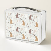 森の中のかわいいクマ メタルランチボックス (裏面)