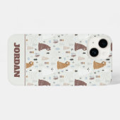 森の中のかわいいクマ iPhoneケース (裏面横)