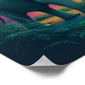 森の中のアジアゾウ ポスター (角)