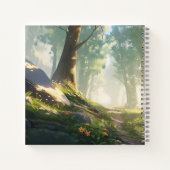 森の中のアニメの乗馬 ノートブック (裏面)