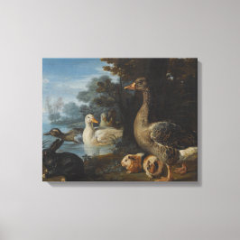 森の中のアヒルとウサギ キャンバスプリント