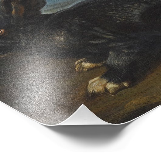 森の中のアヒルとウサギ フォトプリント            (角)