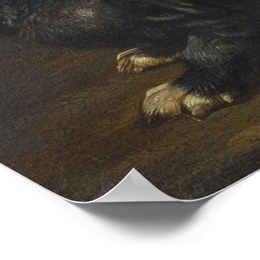 森の中のアヒルとウサギ ポスター (角)