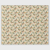 森の中のアヒル ラッピングペーパー (フラット)