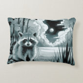 森の中のアライグマクリアのアクセント枕 アクセントクッション (裏面)