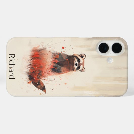 森の中のアライグマ Case-Mate iPhoneケース (裏面 (横))