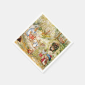 森の中のウサギのピーター スタンダードカクテルナプキン (角)