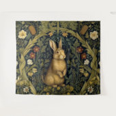 森の中のウサギアールヌーボースタイル タペストリー (正面(横))
