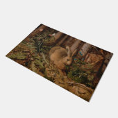 森の中のウサギ(ハンス・ホフマン) ドアマット (アングル)