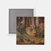 森の中のウサギ（ハンス・ホフマン） マグネット (正面/裏面)