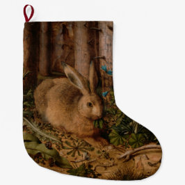 森の中のウサギ（ハンス・ホフマン） ラージクリスマスストッキング