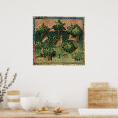 森の中のウサギ ポスター (キッチン)