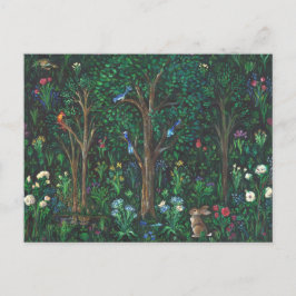 「森の中のウサギ」絵画はがき ポストカード