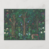 「森の中のウサギ」絵画はがき ポストカード (正面)