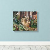 森の中のウサギ(1585) 、キャンバス キャンバスプリント (インサイチュ (ウッドフロア))