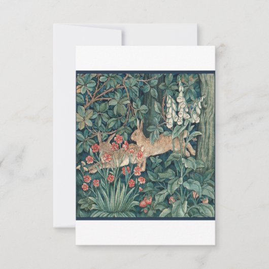 森の中のウサギ – William Morris セーブザデート (正面)
