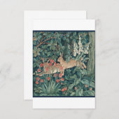 森の中のウサギ – William Morris セーブザデート (正面/裏面)