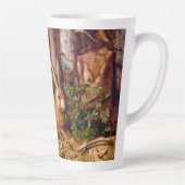 森の中のウサギHans Hoffmann Rabbit 絵画's カフェラテマグ (右)