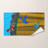 森の中のエキゾチックなオウム バスタオルセット (ハンドタオル)