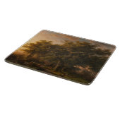 森の中のオークの木(ウッドランドシーン) カッティングボード (角)