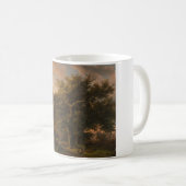 森の中のオークの木(ウッドランドシーン) コーヒーマグカップ (正面右)