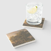 森の中のオークの木（ウッドランドシーン） ストーンコースター (横)