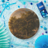 森の中のオークの木（ウッドランドシーン） ペーパープレート (パーティー)