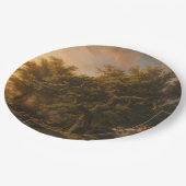 森の中のオークの木（ウッドランドシーン） ペーパープレート (アングル)