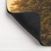 森の中のオークの木（ウッドランドシーン） マウスパッド (コーナー)