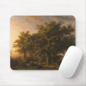 森の中のオークの木（ウッドランドシーン） マウスパッド (マウス)