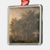 森の中のオークの木（ウッドランドシーン） メタルオーナメント (左)