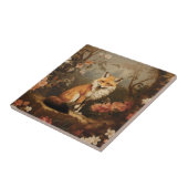 森の中のキツネビクトリアン タイル (側面)