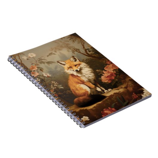 森の中のキツネビクトリアン ノートブック (右側)