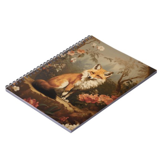 森の中のキツネビクトリアン ノートブック (左側)