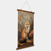 森の中のキツネビクトリアン 吊り下げ型タペストリー (傾斜あり)