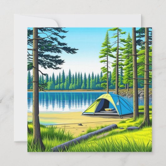 森の中のキャンプをテーマにしたテント (正面)