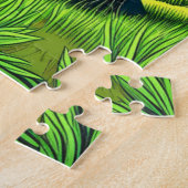 森の中のキャンプをテーマにしたテント ジグソーパズル (側面)