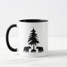森の中のクマのコーヒー マグカップ