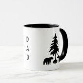 森の中のクマのコーヒー マグカップ (正面右)