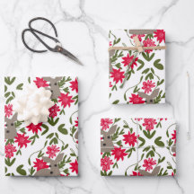 森の中のクリスマスの鹿