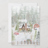 森の中のクリスマスキャビン シーズンカード (裏面)
