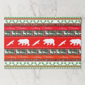 森の中のクリスマスランチョンマット ペーパーパッド (正面)