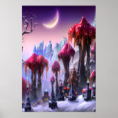 森の中のクール冬 | AIアートポスター ポスター (正面)