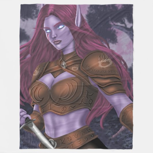 森の中のゼンドール フリースブランケット (正面)